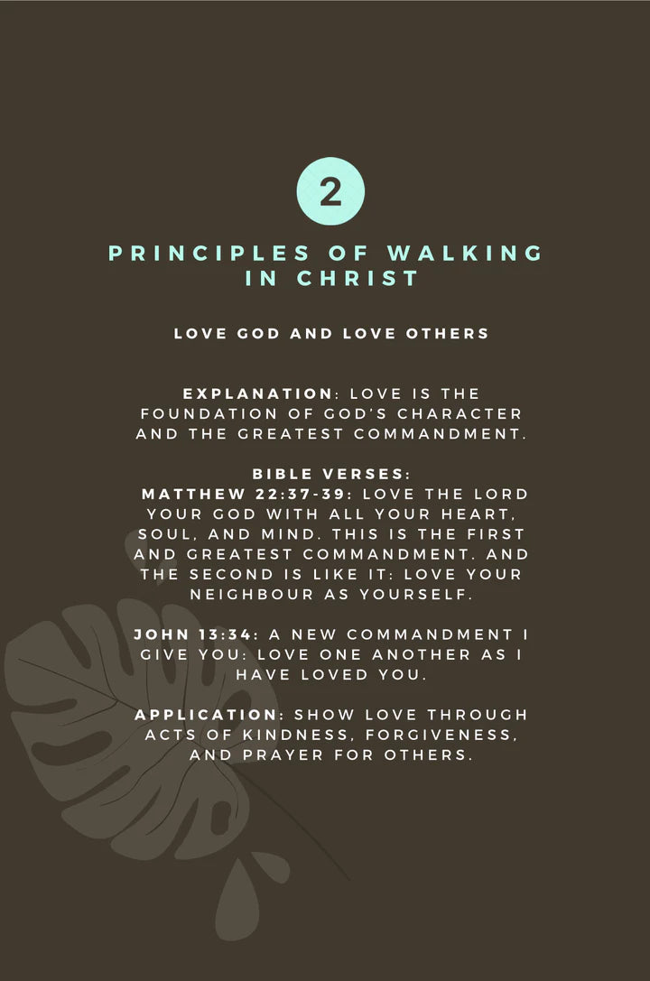 WALKING IN CHRIST: PRINCIPLES AND SCRIPTURES FOR A NEW LIFE IN GOD